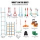 preview thumbnail 10 of 28, VEVOR Ninja Warrior Obstacle Course for Kids,Outdoor Playset Equipment,Backyard Toys Training Equipment Set with 12 Obstacles