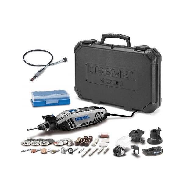 Shop Dremel 4300 5 40 Rotary Tool Kit With Led Light And Dremel Flex Overstock 30842113