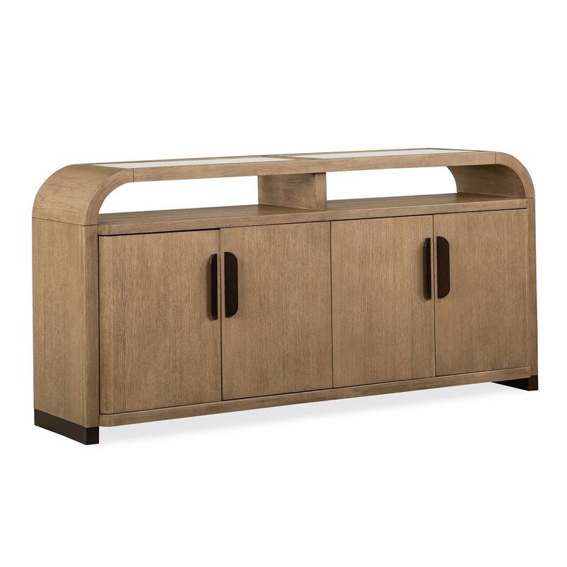 Magnussen Home Tristan Swiss Coffee Sideboard - 70''W x 18''D x 34''H - 70''W x 18''D x 34''H - Swiss Coffee
