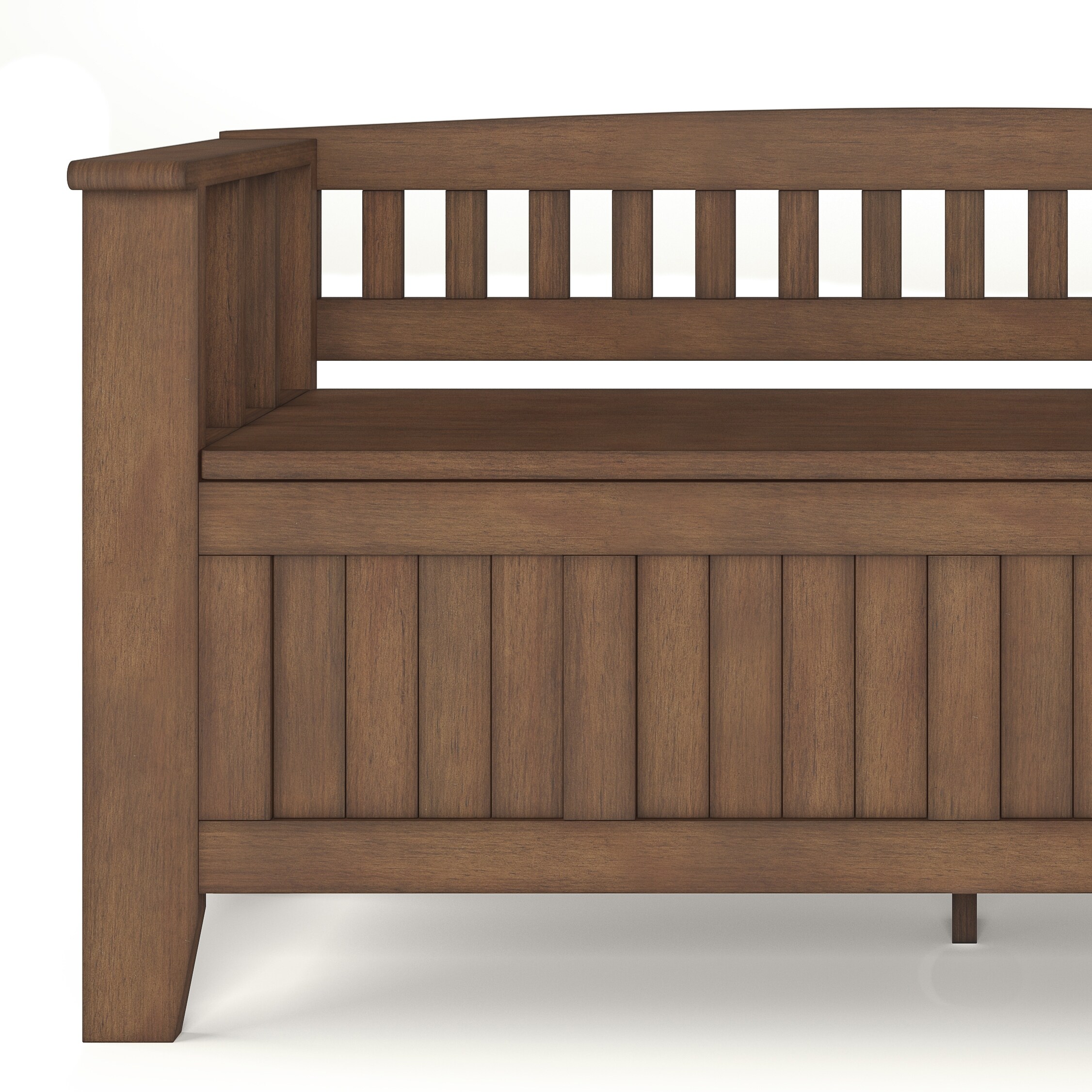 Wyndenhall halifax solid wood 48 top inch wide transitional entryway storage bench