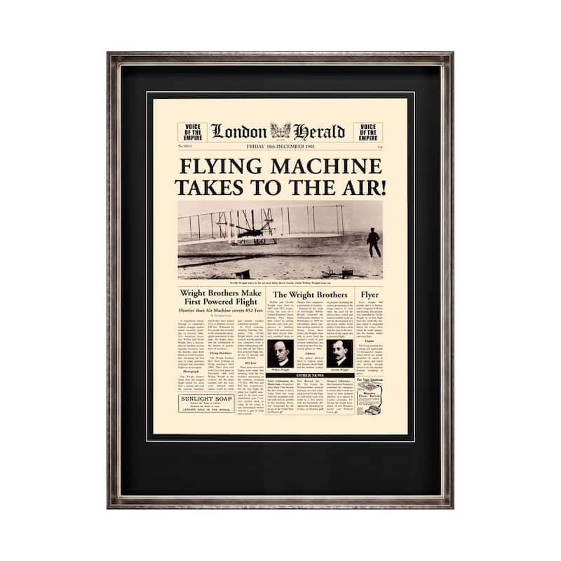 Flying Machine Takes to the Air! Framed Art Print