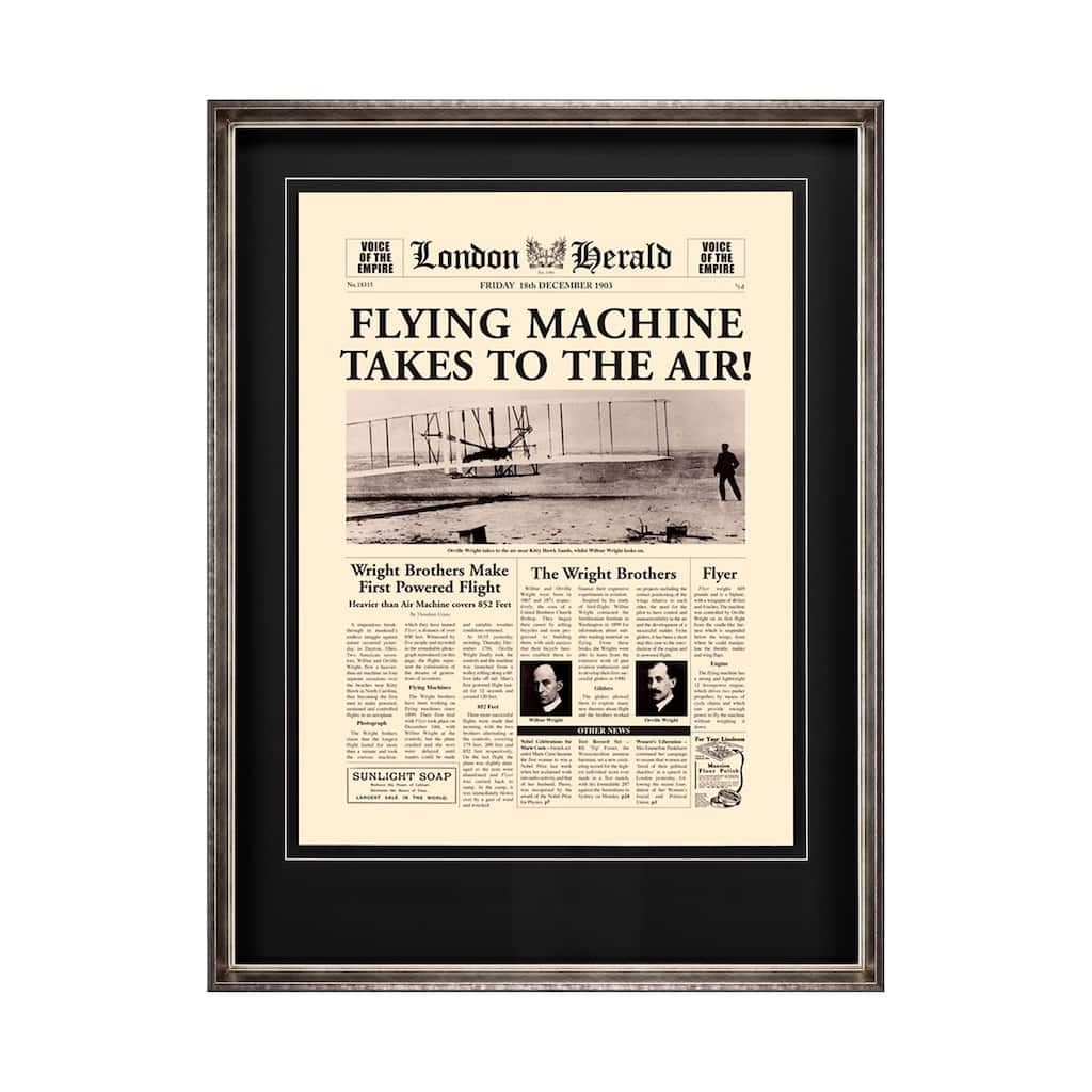 Flying Machine Takes to the Air! Framed Art Print