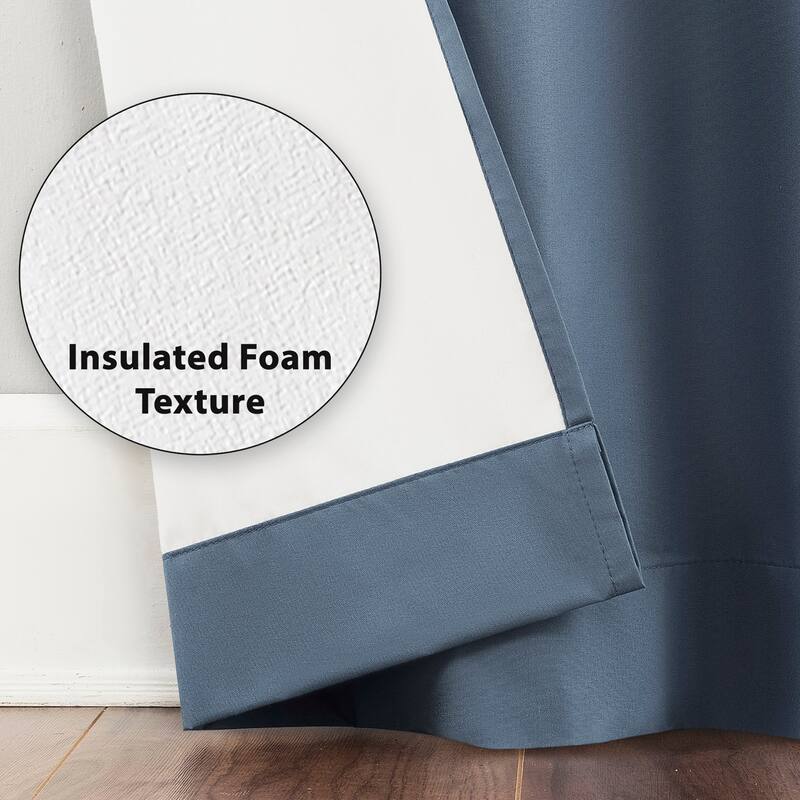 Sun Zero Cyrus Thermal Total Blackout Back Tab Curtain Panel, Single Panel