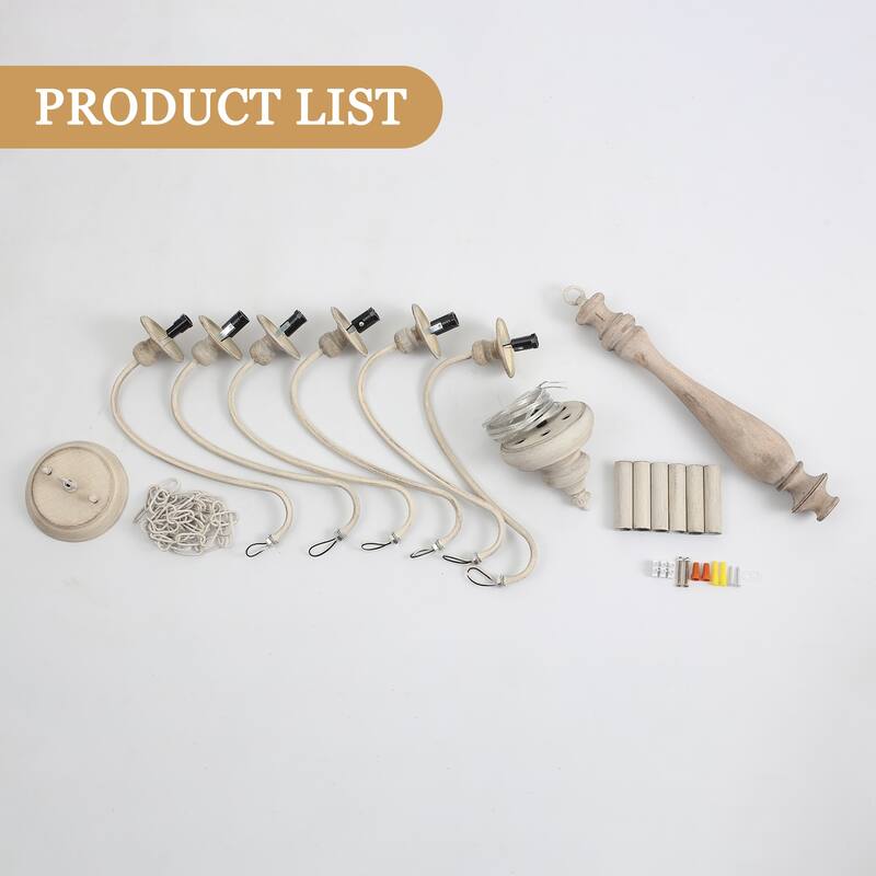 6-Light Candlestick Hanging Ceiling Light Fixture Linear Chandelier Lighting for Kitchen Island