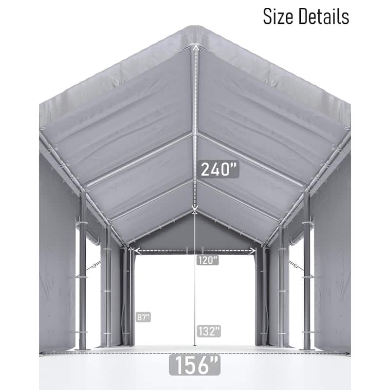 Carport 10'x20' 13'x20' Heavy Duty Portable Garage