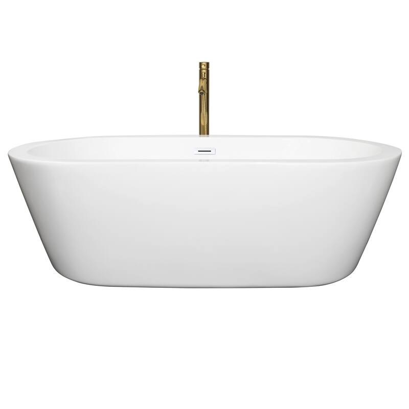 Wyndham Collection Mermaid 71" Free Standing Acrylic Soaking Tub with