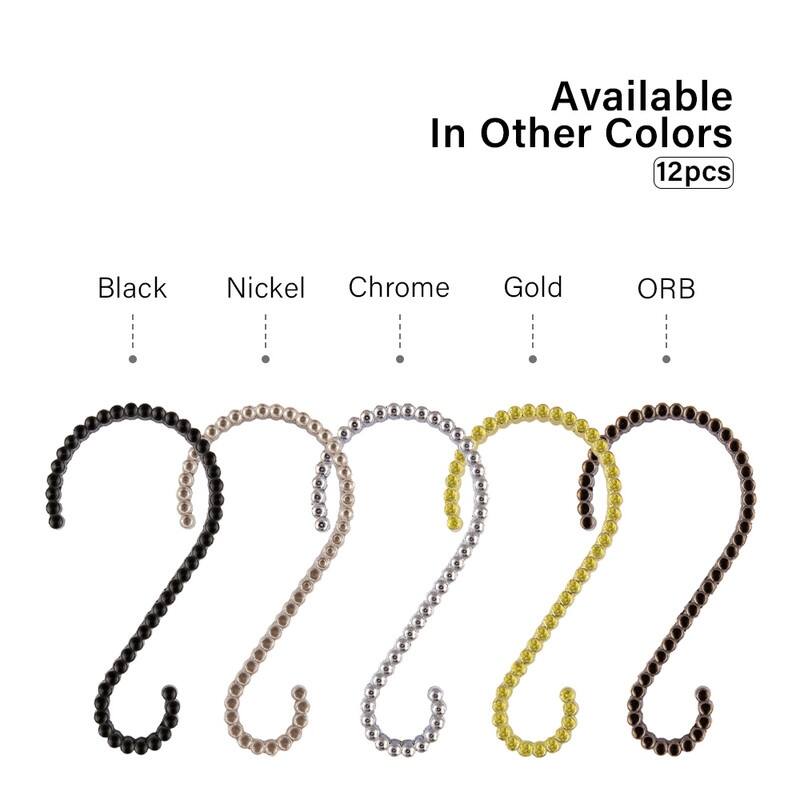 Utopia Alley Rustproof Zinc Shower Curtain Rings for Bathroom, Set of 12