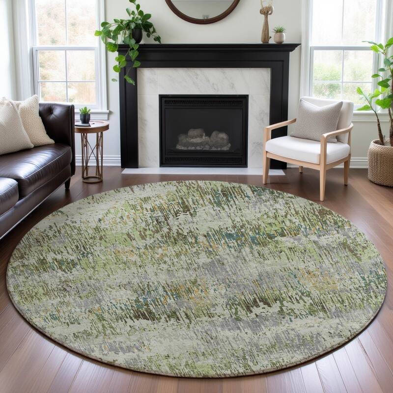 Premium Washable Super Soft Ombre Mayfield Rug - Aloe - 8' x 8'