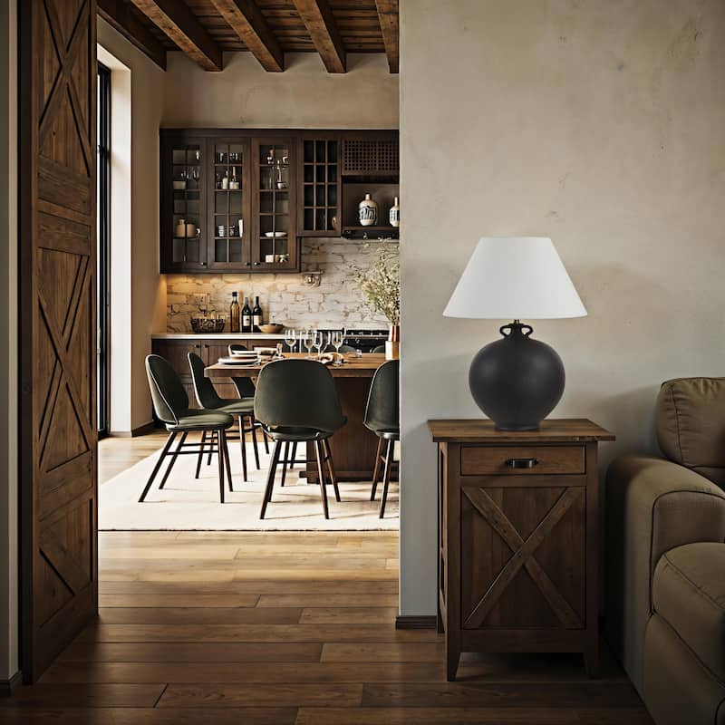 Renwil Alicia 24.5" Height Table Lamps, Antique Black