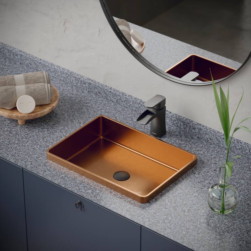 Karran Kassel Single Hole Single Handle Basin Bathroom Faucet with Matching Pop-up Drain