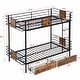 preview thumbnail 4 of 9, Twin XL over Twin XL Industrial Modern Bunk Kids Bed Frame with Guardrail and Two Storage Drawers, Easy to Assemble, Black
