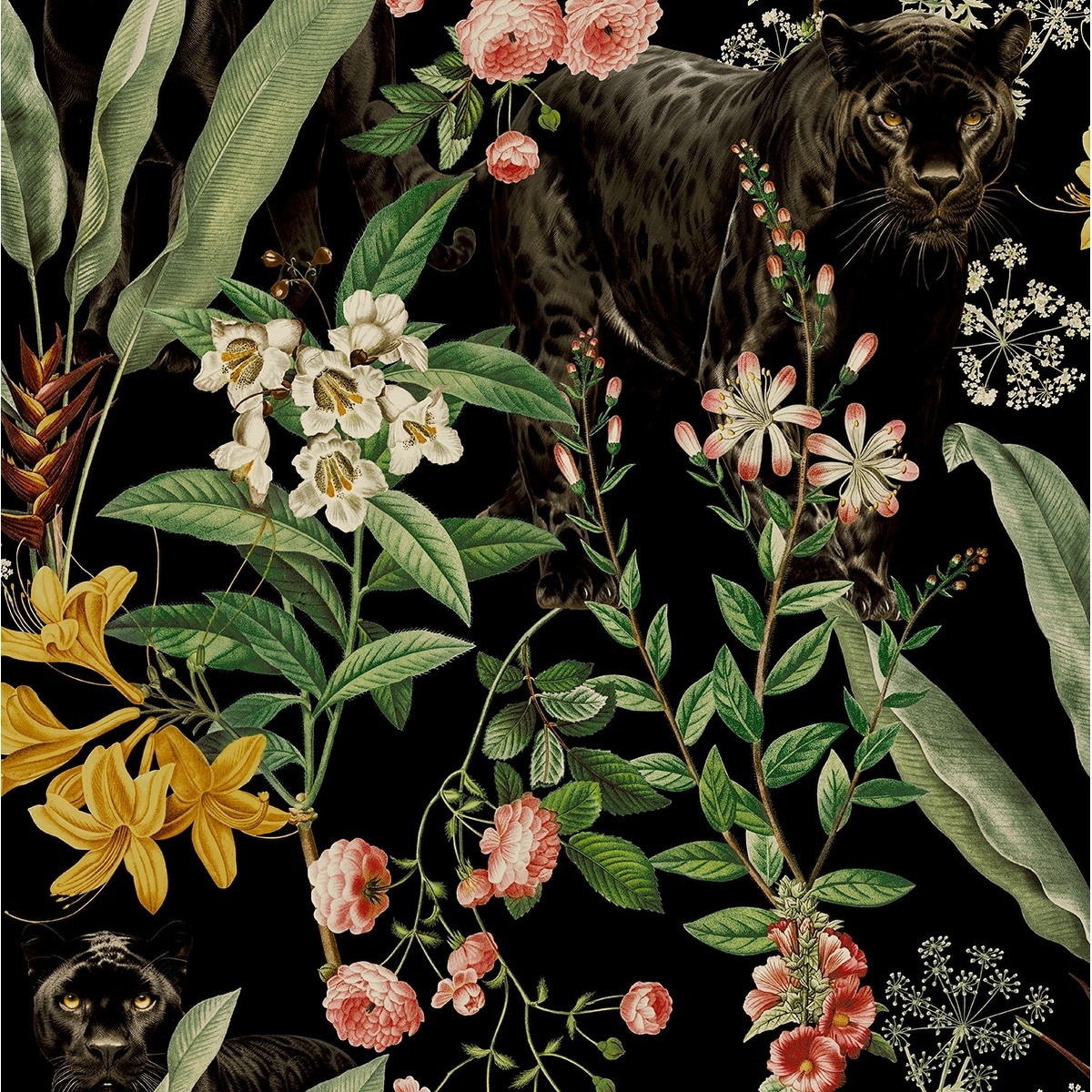 Harry & Grace Panther Jungle Peel and Stick Wallpaper - 20.5 in W x 18 ft. L