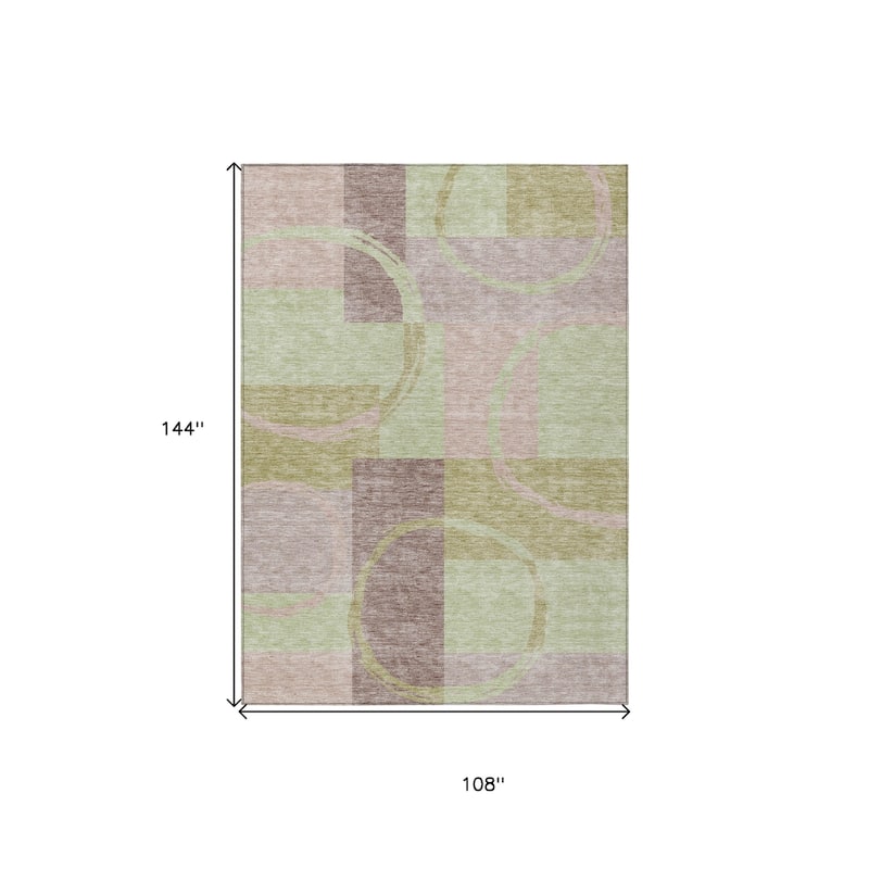 HomeRoots Abstract Modern Rectangle Outdoor Rug