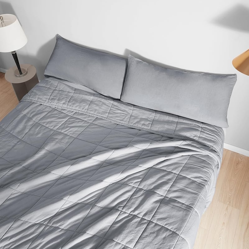 Dark Sky Reserve® - Bamboo Linen Comforter - Portugal Made - Distressed Gray - Queen