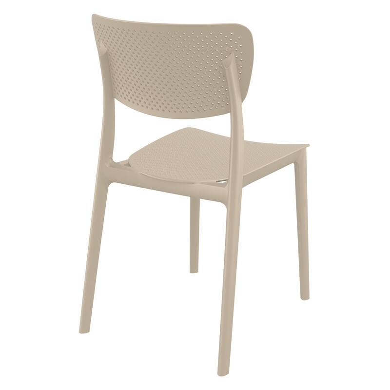 33" Taupe Brown Stackable Patio Dining Chair