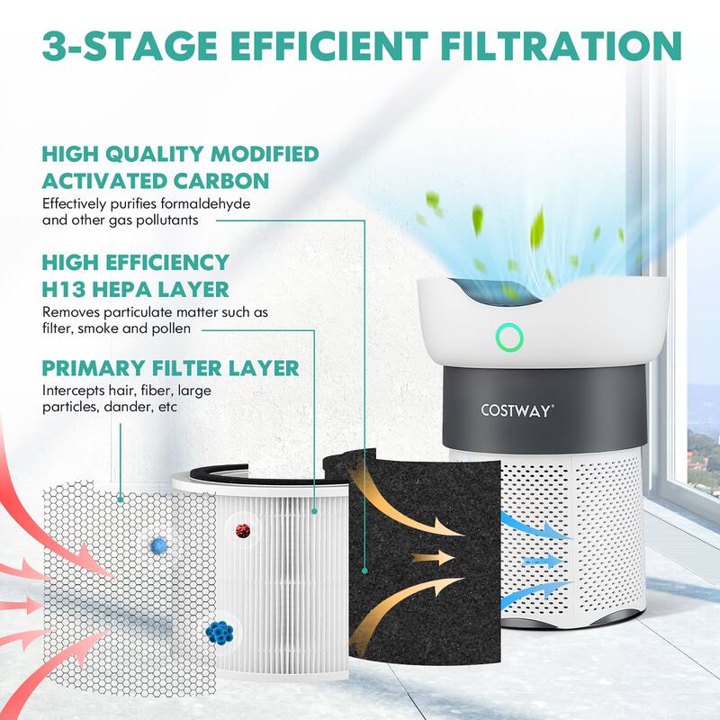 Air Purifier for Home Office up to 1300 Sq Ft H13 True HEPA Filter