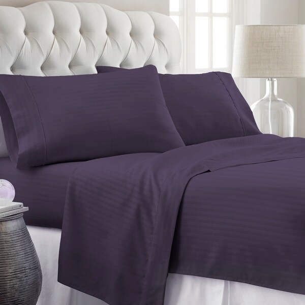 Extra Deep Wall Branded Linen Collection 1000 TC Purple Striped Select Item