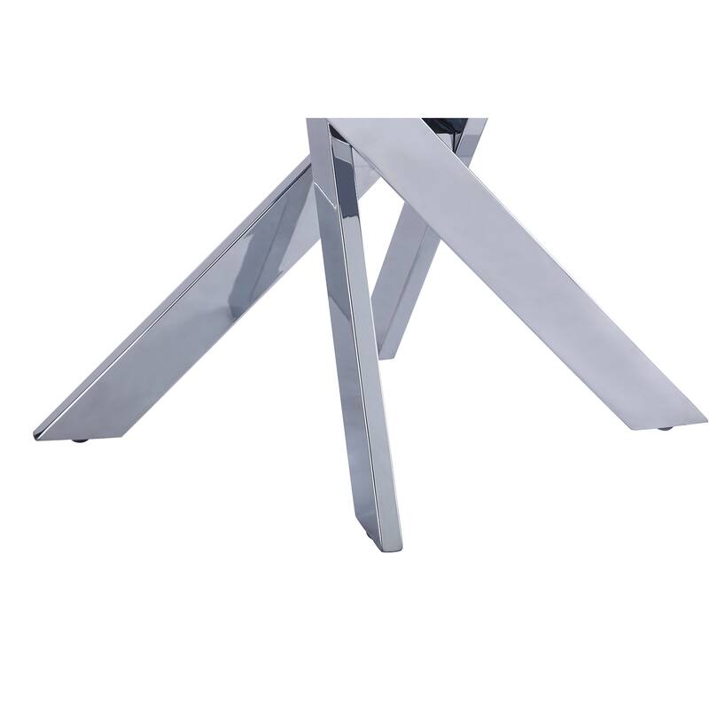 Somette Gene 51 inch Dining Table - chrome
