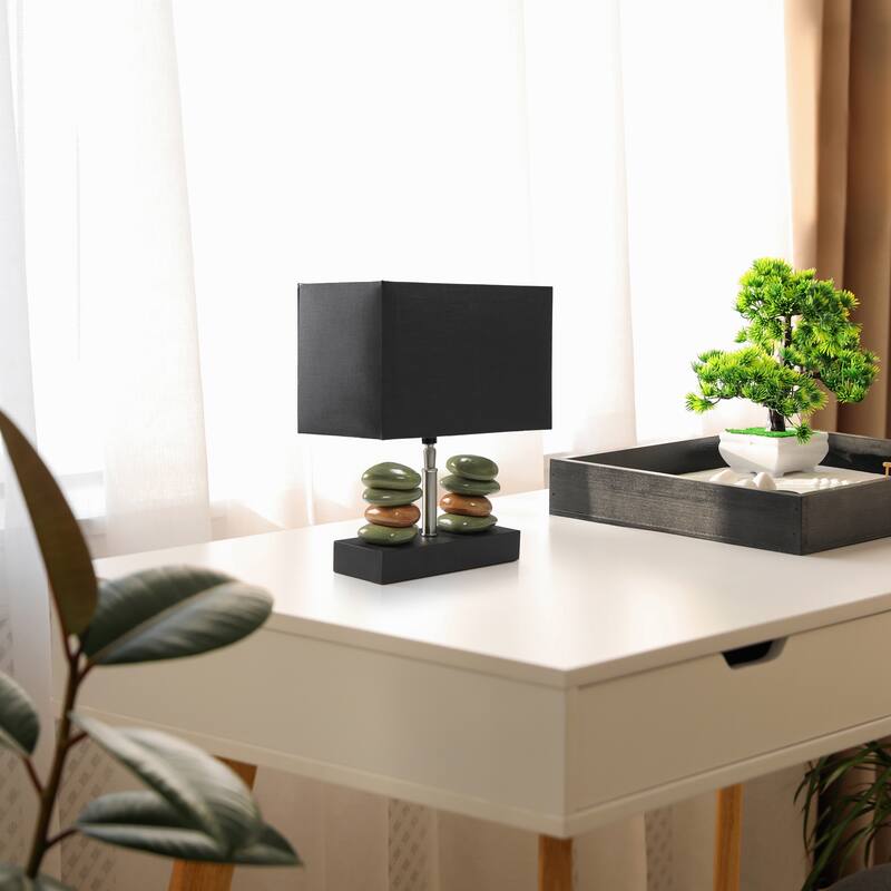 Lalia Home 14" Contemporary Tranquil Stone Table Lamp - 14