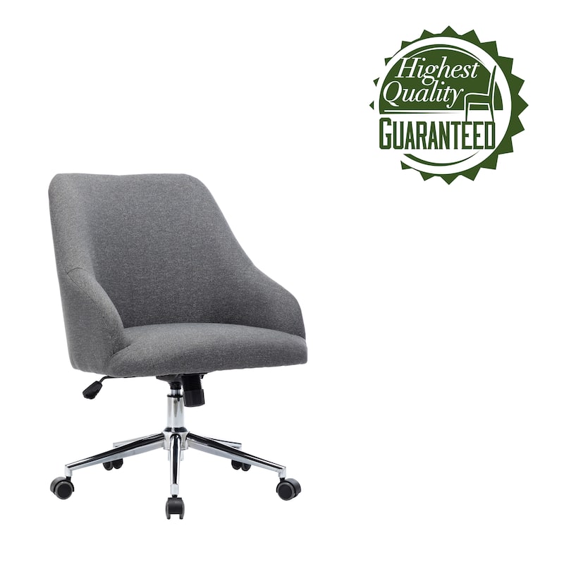 Porthos Home Kian Swivel Home Office Desk Chair, Linen Upholstery