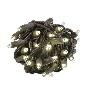 Mini Light Two Wire 50 Light Twinkle LED Christmas Mini Light, Warm White, Brown Wire, 25 ...