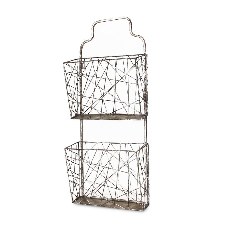 Silver Metal Wall Hanging Metal Organizer