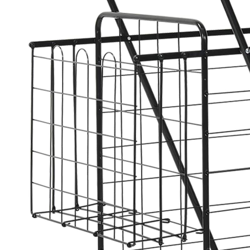 Moasis 40''H Folding Shopping Cart with Dual Storage Baskets