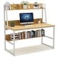 preview thumbnail 35 of 39, 47" Computer Desk with Hutch and Bookshelf