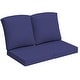 preview thumbnail 117 of 128, 21 W x 22 D in. Deep Seat Outdoor Cushion Set by Crestlive Products 2-Seater - Navy Blue