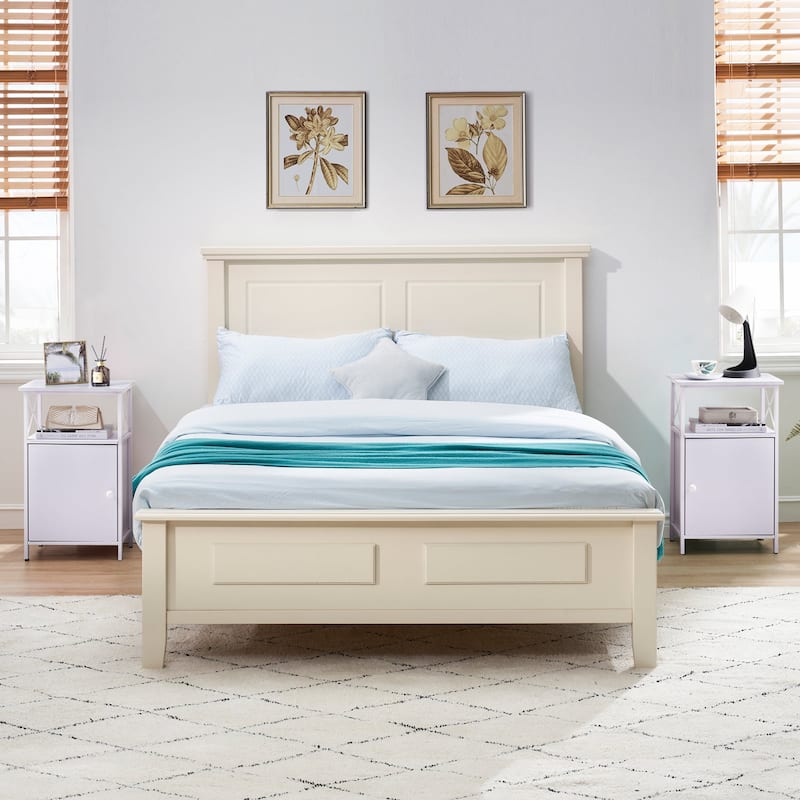 Javlergo Set of 2 Nightstand with Storage Cabinet