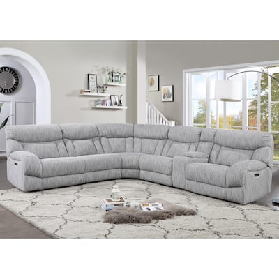 Steve Silver Palisade 6-piece Gray Power Reclining Sectional