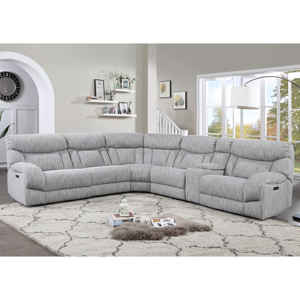 Steve Silver Palisade 6-piece Gray Power Reclining Sectional