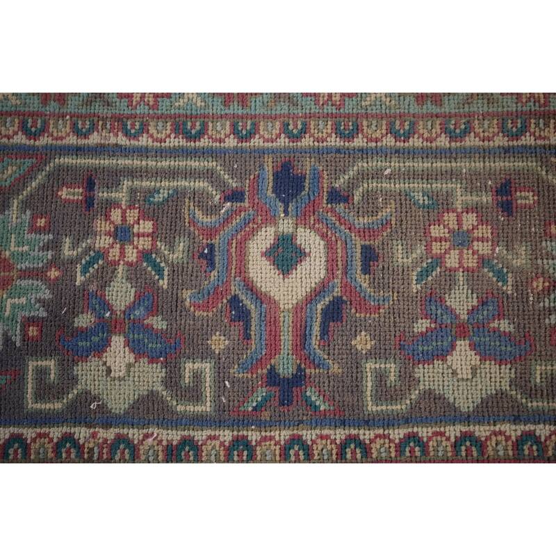 Tabriz Persian Vintage Area Rug Hand-Knotted Traditional Wool Carpet - 9'6"x 12'10"