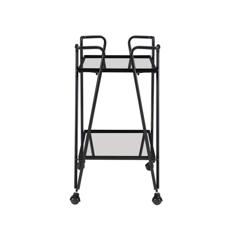 Rosa Mid-Century 2-Teir Rolling Metal Bar Cart