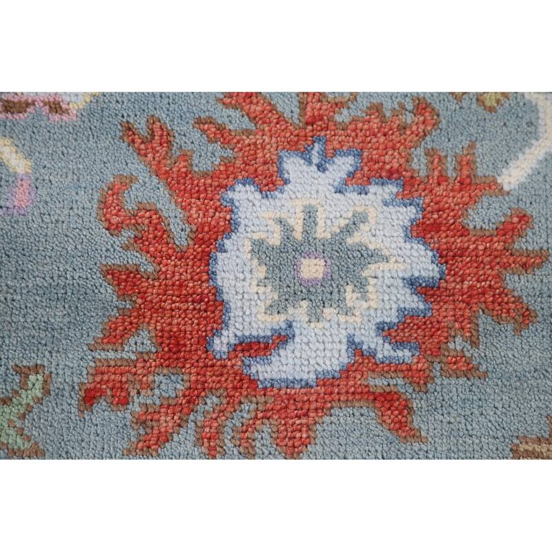 All-Over Oushak Oriental Area Rug Hand-Knotted Wool Carpet - 8'1"x 9'8"