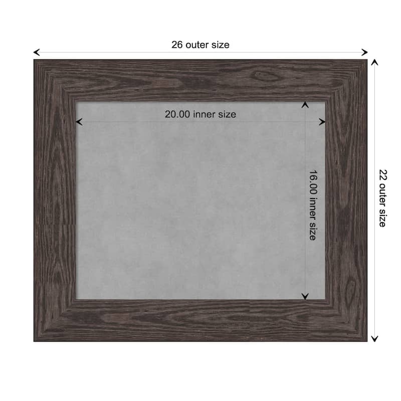 Amanti Art Bridge Black Framed Magnetic Board - Board Size 20x16