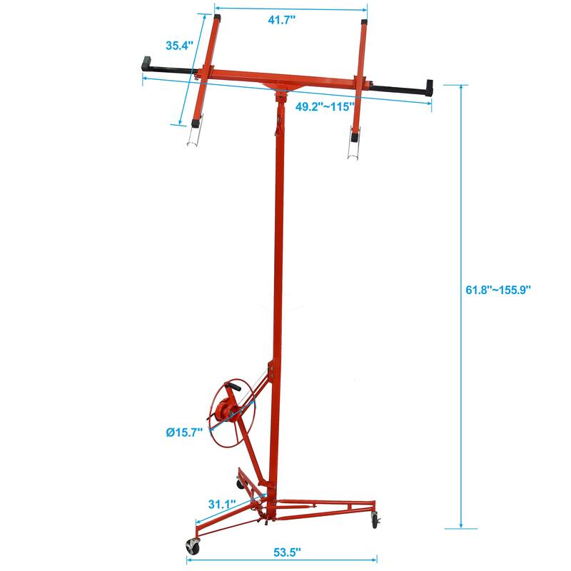 Drywall Lift Panel 13' Lift Drywall Panel Hoist Jack Lifter