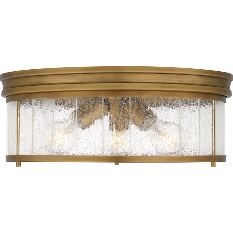 Theodora 3-Light Weathered Brass Flush Mount