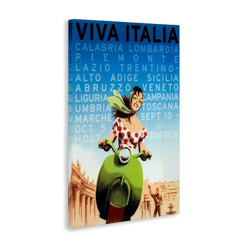 Stupell Vintage Italy Travel Ad Canvas Wall Art Design By Marcus Jules
