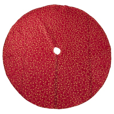 Christmas Tree Skirt With Ari Embroidered Design