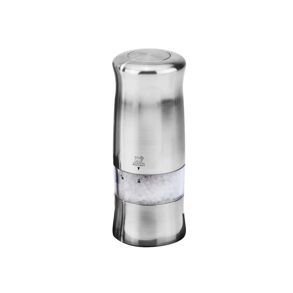 Peugeot Zeli Electric 5.9 Inch Salt Mill, Brushed Chrome
