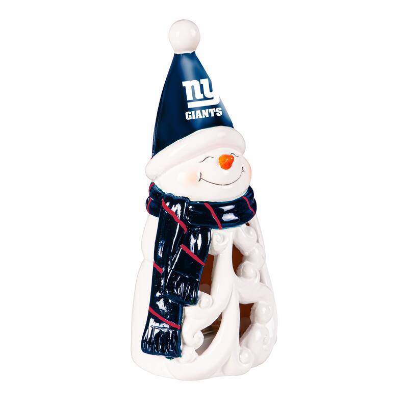 New York Giants Snowman LED Garden Statuary, 8"
