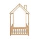 preview thumbnail 28 of 48, Twin Size Solid Wood House Bed with Guardrails for Toddlers