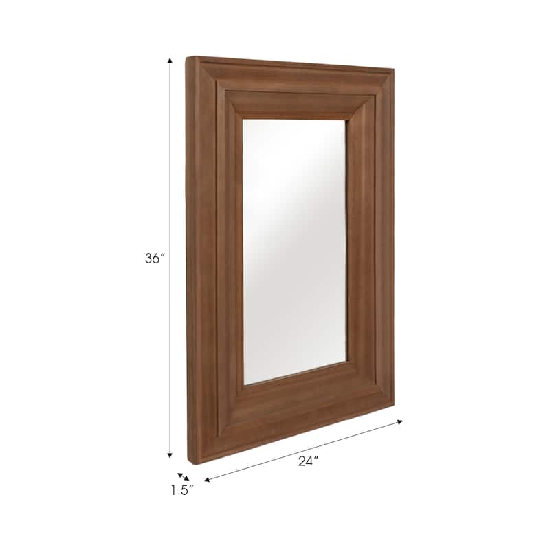 Sagebrook Home Decorative Wall Mirror with Wood Frame for Entryway, Bedroom, Living Room or Bathroom