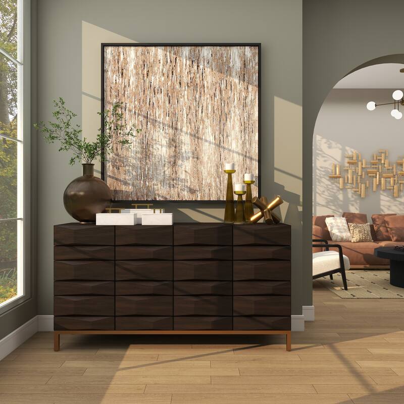 Black, Green or White Marble Box with Gold Handle (Set of 3) - S/3 12", 10", 8"W