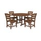 preview thumbnail 9 of 10, POLYWOOD Lakeside 5-Piece Side Chair Dining Set Teak
