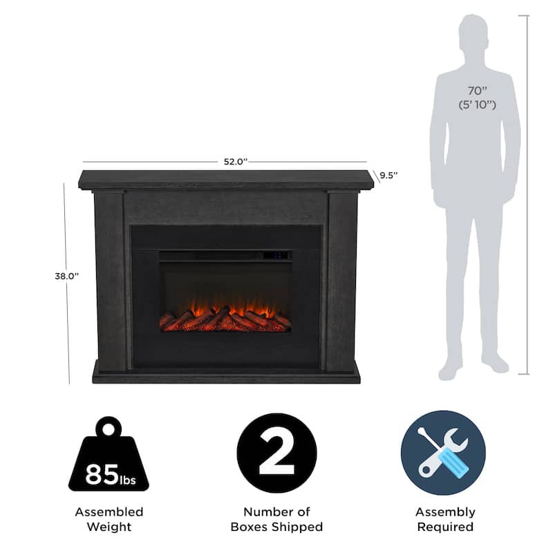 Tejon 52" Slim Electric Fireplace by Real Flame