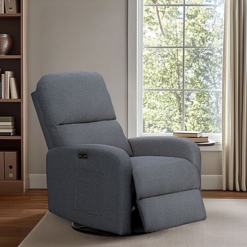 INK+IVY Dakota Power Recliner 3-in-1 with Swivel, Glider, USB Ports