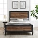 preview thumbnail 1 of 13, Middlebrook Santos Rustic Metal Queen Panel Bed Rustic Oak