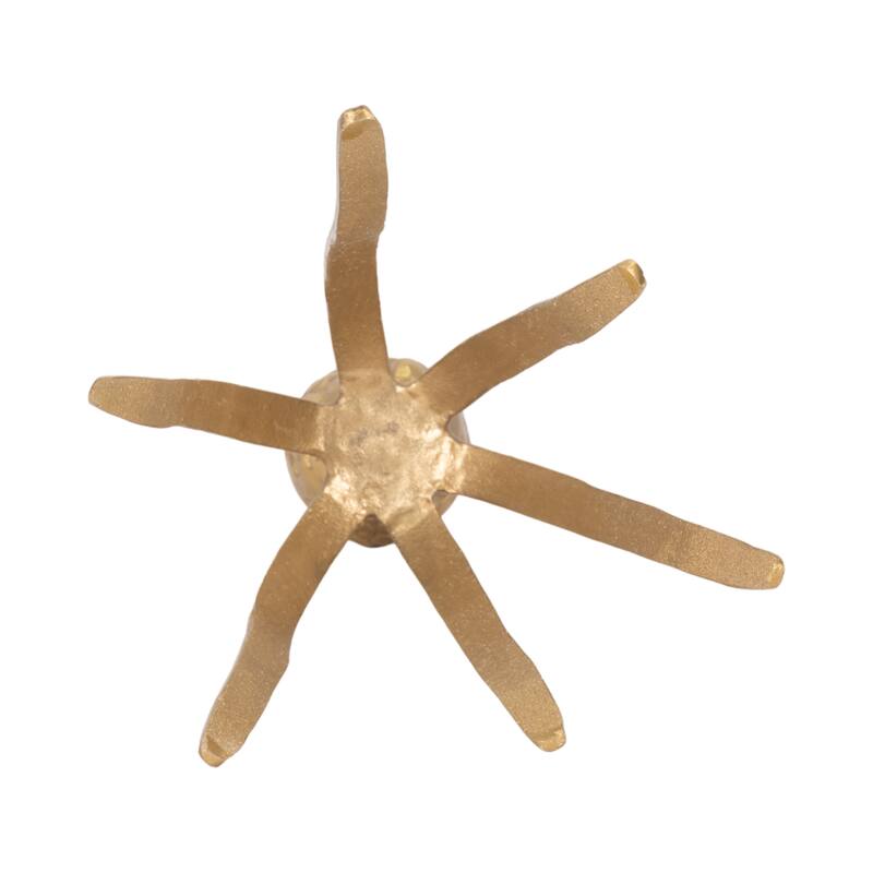 Metal Coastal Octopus Taper Candle Holder - Gold - 10.0"